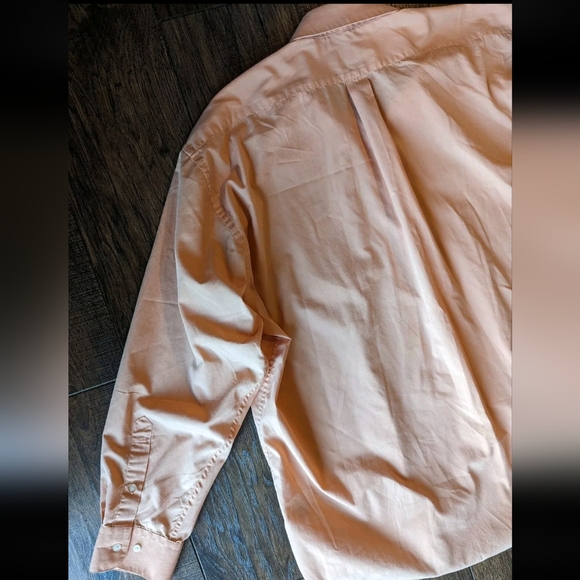 90s Vintage Colours By Alexander Julian Long Sleeve Button Down Shirt Peach 🍑 L - Picture 14 of 16